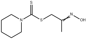 1-Piperidinedithiocarboxylic acid 2-hydroxyiminopropyl ester Structure