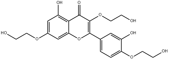 4H-1-Benzopyran-4-one, 5-hydroxy-3,7-bis(2-hydroxyethoxy)-2-[3-hydroxy-4-(2-hydroxyethoxy)phenyl]- 구조식 이미지