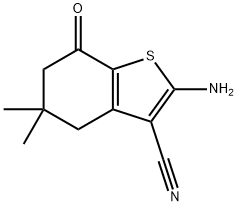 Benzo[b]thiophene-3-carbonitrile, 2-amino-4,5,6,7-tetrahydro-5,5-dimethyl-7-oxo- Structure