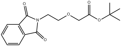 Acetic acid, 2-[2-(1,3-dihydro-1,3-dioxo-2H-isoindol-2-yl)ethoxy]-, 1,1-dimethylethyl ester 구조식 이미지