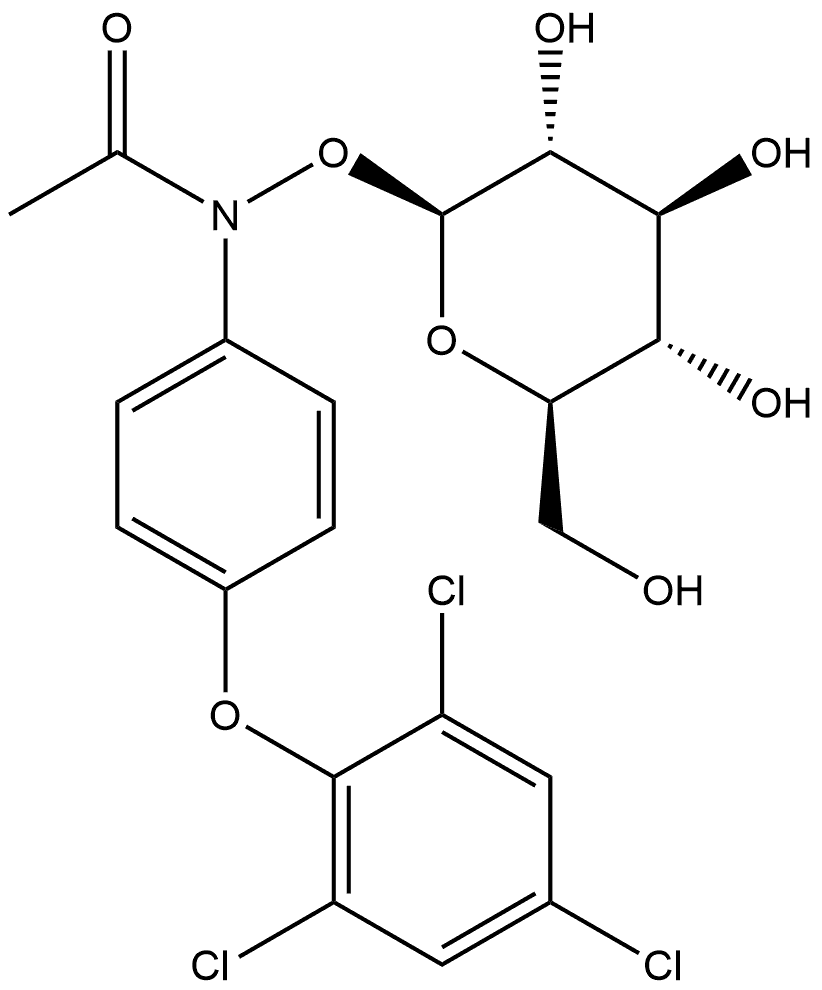β-D-Glucopyranose, 1-O-[acetyl[4-(2,4,6-trichlorophenoxy)phenyl]amino]- (9CI) 구조식 이미지