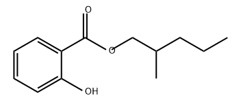 Benzoic acid, 2-hydroxy-, 2-methylpentyl ester Structure