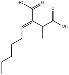 Butanedioic acid, 2-hexylidene-3-methyl-, (2E)- 구조식 이미지