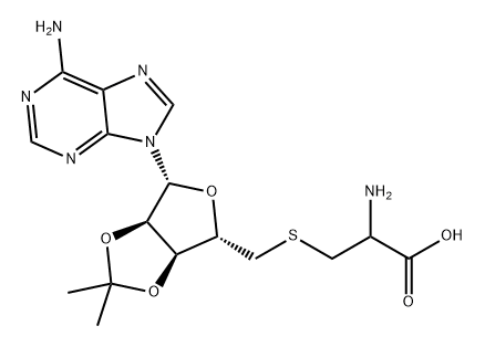 Adenosine, 5'-S-(2-amino-2-carboxyethyl)-2',3'-O-(1-methylethylidene)-5'-thio-, (2R)- (9CI) Structure