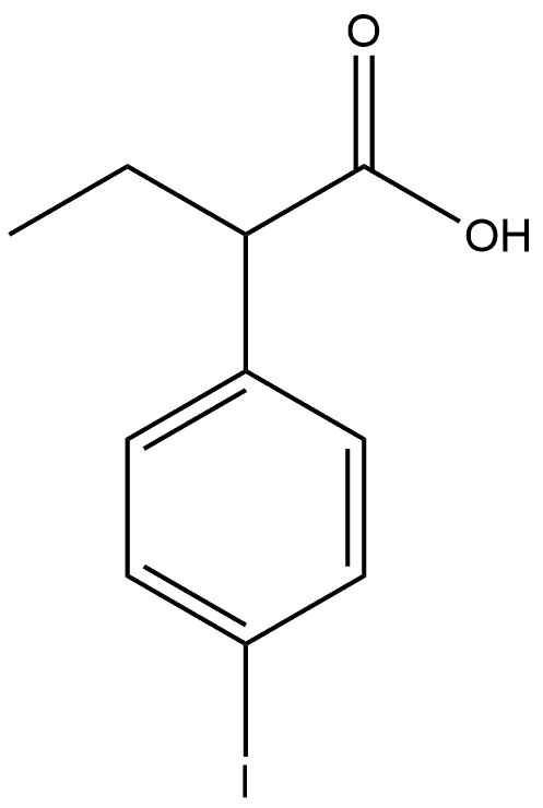 Benzeneacetic acid, α-ethyl-4-iodo- 구조식 이미지