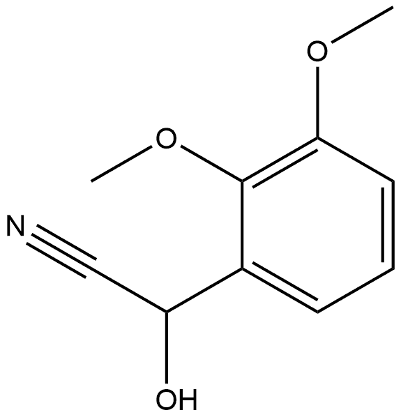 Benzeneacetonitrile, α-hydroxy-2,3-dimethoxy- Structure