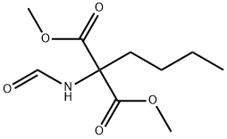 Propanedioic acid, 2-butyl-2-(formylamino)-, 1,3-dimethyl ester 구조식 이미지