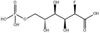 2-fluoro-2-deoxy-6-phosphogluconate Structure