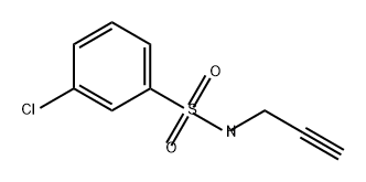 Benzenesulfonamide, 3-chloro-N-2-propyn-1-yl- Structure