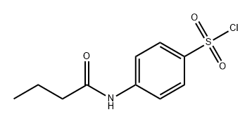 Benzenesulfonyl chloride, 4-[(1-oxobutyl)amino]- Structure