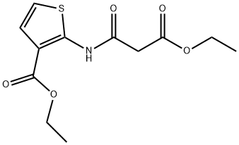 2-ethoxycarbonyl-N-(3-ethoxycarbonyl-2-thienyl)acetamide Structure