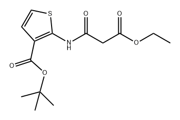 3-Thiophenecarboxylic acid, 2-[(3-ethoxy-1,3-dioxopropyl)amino]-, 1,1-dimethylethyl ester Structure