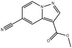 Pyrazolo[1,5-a]pyridine-3-carboxylic acid, 5-cyano-, methyl ester Structure