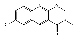 3-Quinolinecarboxylic acid, 6-bromo-2-methoxy-, methyl ester Structure