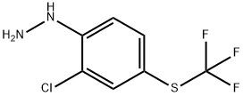 1-(2-Chloro-4-(trifluoromethylthio)phenyl)hydrazine Structure