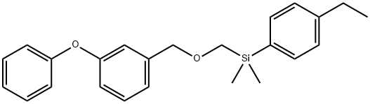 (4-Ethylphenyl)dimethyl(((3-phenoxybenzyl)oxy)methyl)silane Structure