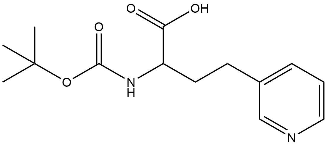 3-Pyridinebutanoic acid, α-[[(1,1-dimethylethoxy)carbonyl]amino]- Structure