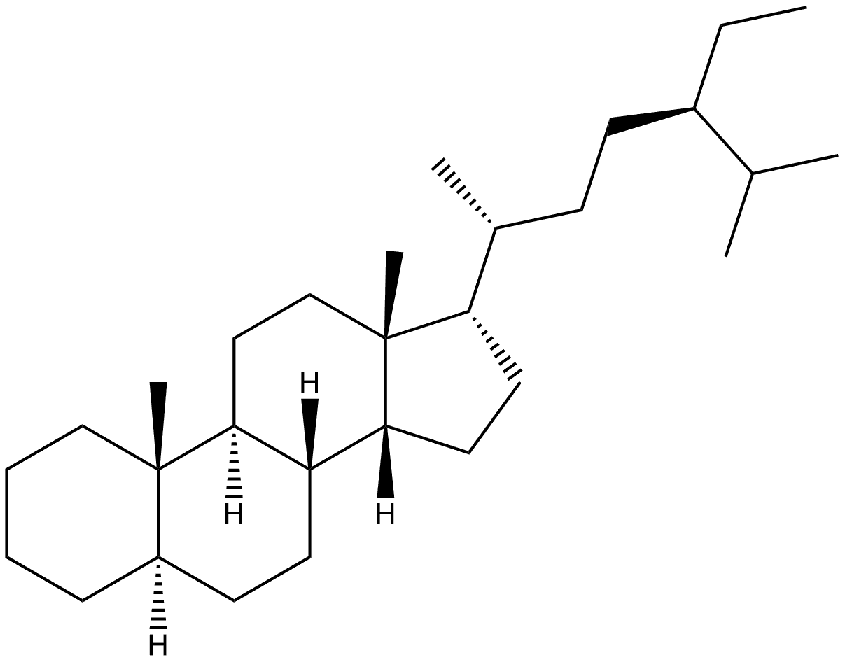 Stigmastane, (5α,14β,17α)- Structure