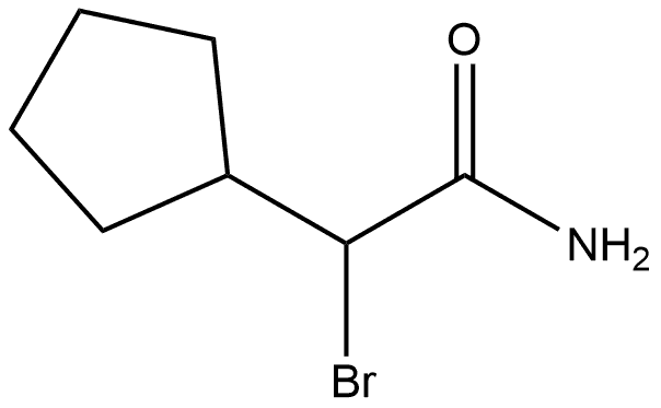 Cyclopentaneacetamide, α-bromo- Structure