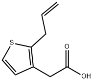 3-Thiopheneacetic acid, 2-(2-propen-1-yl)- Structure