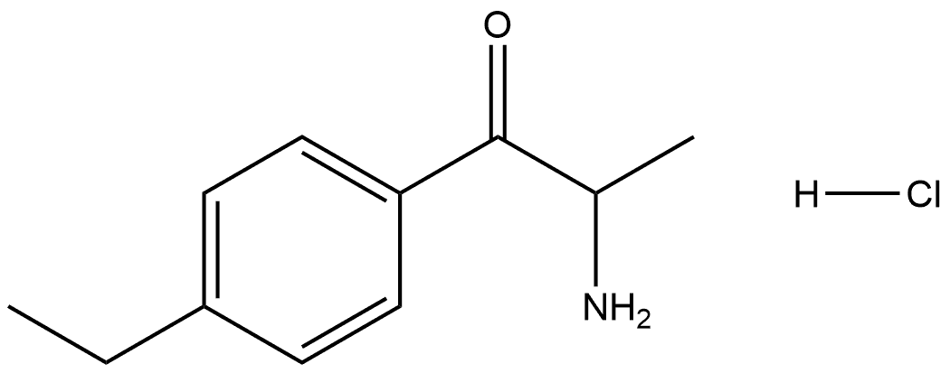 2-Amino-1-(4-ethylphenyl)-1-propanone Hydrochloride Structure