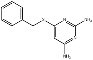 2,4-Pyrimidinediamine, 6-[(phenylmethyl)thio]- 구조식 이미지