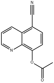 5-Quinolinecarbonitrile, 8-(acetyloxy)- 구조식 이미지