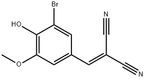 Propanedinitrile, 2-[(3-bromo-4-hydroxy-5-methoxyphenyl)methylene]- Structure