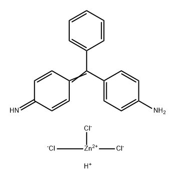 hydrogen trichlorozincate, compound with 4-[(4-iminocyclohexa-2,5-dien-1-ylidene)benzyl]aniline (1:1) Structure