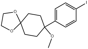 8-(4-Iodophenyl)-8-methoxy-1,4-dioxaspiro[4.5]decane Structure