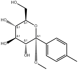 α-D-Glucopyranoside, methyl 1-C-(4-methylphenyl)- Structure