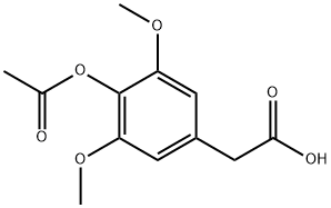 4-(Acetyloxy)-3,5-dimethoxybenzeneacetic acid Structure