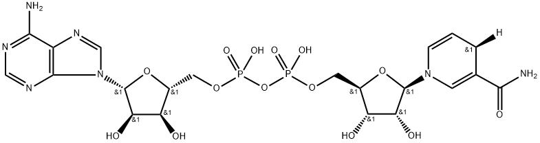 Adenosine 5'-(trihydrogen diphosphate), P'→5'-ester with (4R)-1,4-dihydro-1-β-D-ribofuranosyl-3-pyridine-4-d-carboxamide Structure