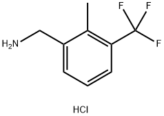 (2-Methyl-3-(trifluoromethyl)phenyl)methanamine hydrochloride Structure