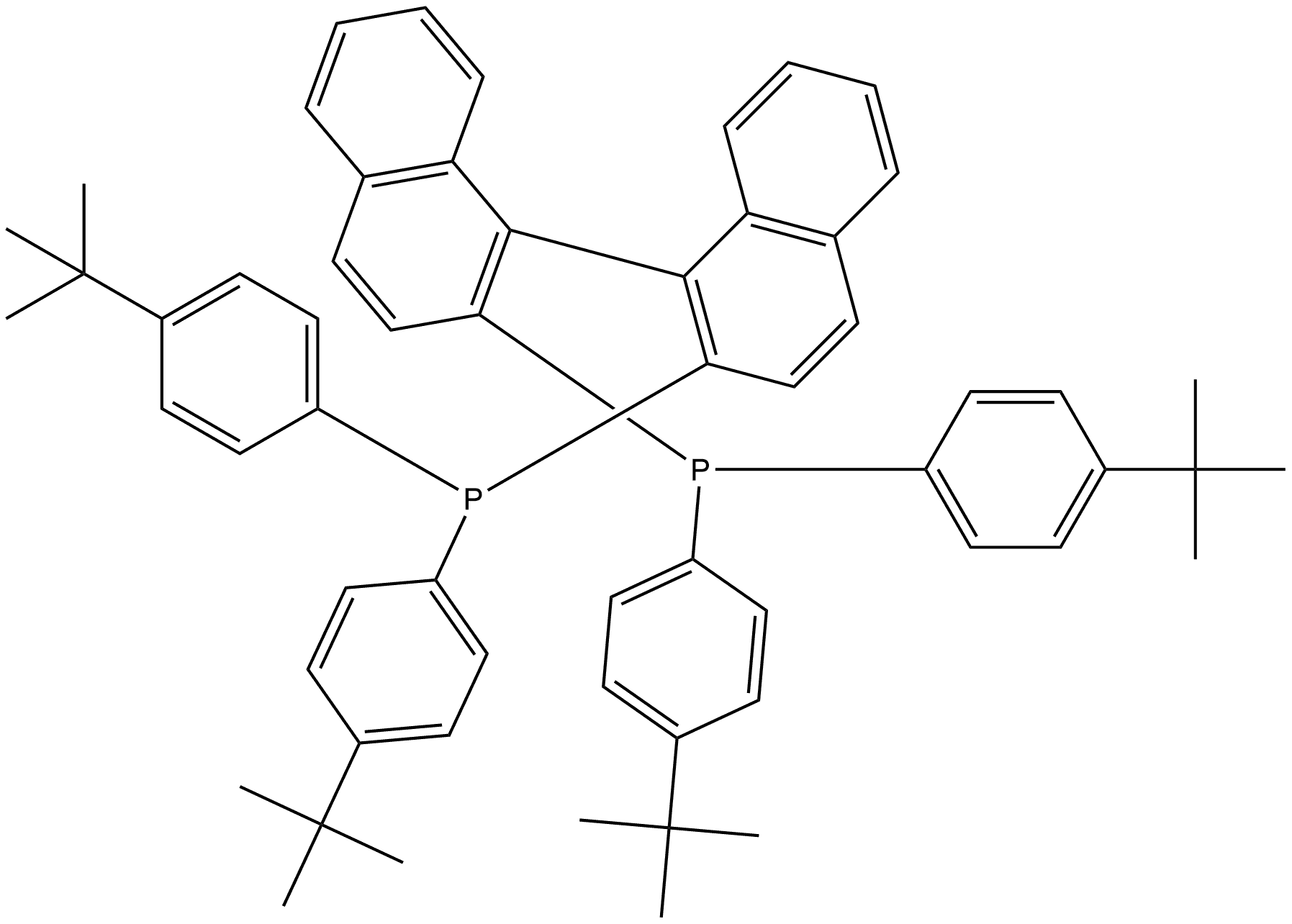 Phosphine, (1S)-[1,1'-binaphthalene]-2,2'-diylbis[bis[4-(1,1-dimethylethyl)phenyl]- (9CI) 구조식 이미지