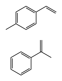 Benzene,1-ethenyl-4-methyl-,polymerwith(1-methylethenyl)benzene Structure