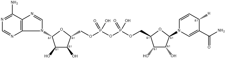 Adenosine 5'-(trihydrogen diphosphate), P'→5'-ester with (4S)-1,4-dihydro-1-β-D-ribofuranosyl-3-pyridine-4-d-carboxamide Structure