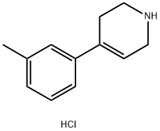 Pyridine, 1,2,3,6-tetrahydro-4-(3-methylphenyl)-, hydrochloride (1:1) Structure