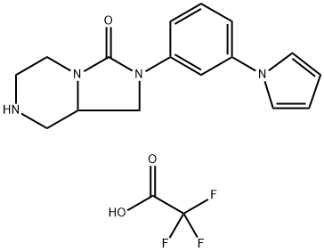 Imidazo[1,5-a]pyrazin-3(2H)-one, hexahydro-2-[3-(1H-pyrrol-1-yl)phenyl]-, 2,2,2-trifluoroacetate (1:1) Structure