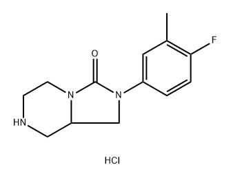 Imidazo[1,5-a]pyrazin-3(2H)-one, 2-(4-fluoro-3-methylphenyl)hexahydro-, hydrochloride (1:1) Structure