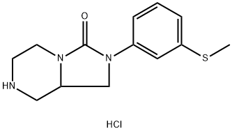 Imidazo[1,5-a]pyrazin-3(2H)-one, hexahydro-2-[3-(methylthio)phenyl]-, hydrochloride (1:1) Structure