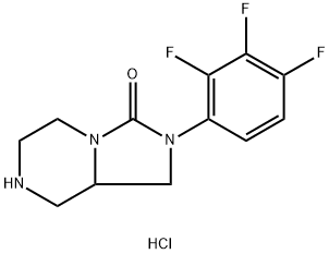 Imidazo[1,5-a]pyrazin-3(2H)-one, hexahydro-2-(2,3,4-trifluorophenyl)-, hydrochloride (1:1) Structure