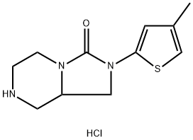 Imidazo[1,5-a]pyrazin-3(2H)-one, hexahydro-2-(4-methyl-2-thienyl)-, hydrochloride (1:1) Structure