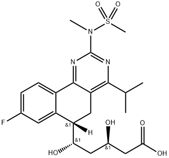 8-fluoro-5,6-dihydro-β,δ-dihydroxy-4-(1-methylethyl)-2-[methyl(methylsulfonyl)amino]-, (βR,δS,6S)-Benzo[h]quinazoline-6-pentanoic acid Structure