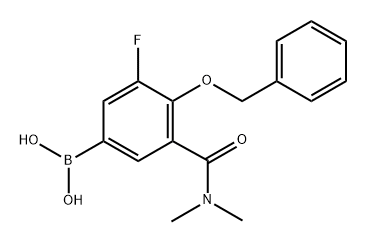 4-(Benzyloxy)-3-(dimethylcarbamoyl)-5-fluorophenylboronic acid 구조식 이미지