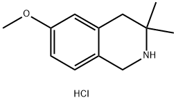 6-methoxy-3,3-dimethyl-1,2,3,4-tetrahydroisoquin
oline hydrochloride Structure