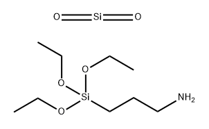 1-Propanamine, 3-(triethoxysilyl)-, reaction products with cristobalite (SiO2)  Structure