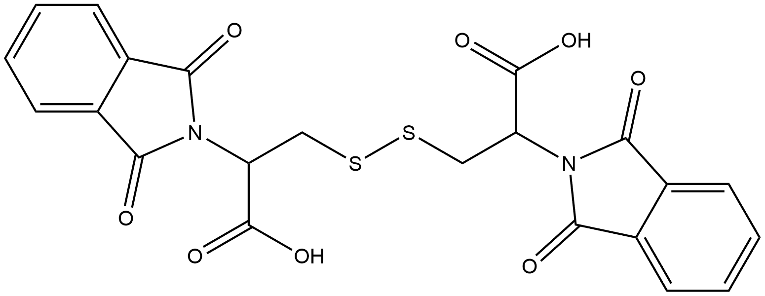 2-Isoindolineacetic acid, α,α'-(dithiodimethylene)bis[1,3-dioxo- (6CI,7CI) Structure