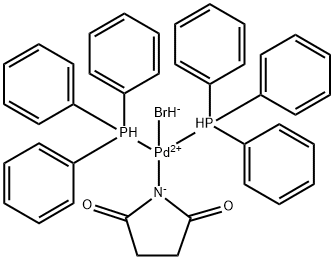 Palladium, bromo(2,5-pyrrolidinedionato-κN1)bis(triphenylphosphine)-, (SP-4-3)- Structure