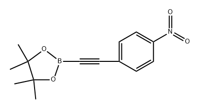 4,4,5,5-Tetramethyl-2-((4-nitrophenyl)ethynyl)-1,3,2-dioxaborolane Structure